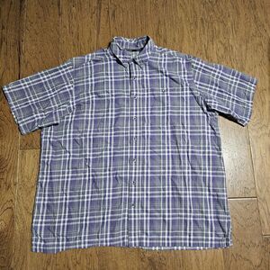 GameGuard Outdoors Button Shirt Mens 3X Plaid Lightweight Vented Fishing